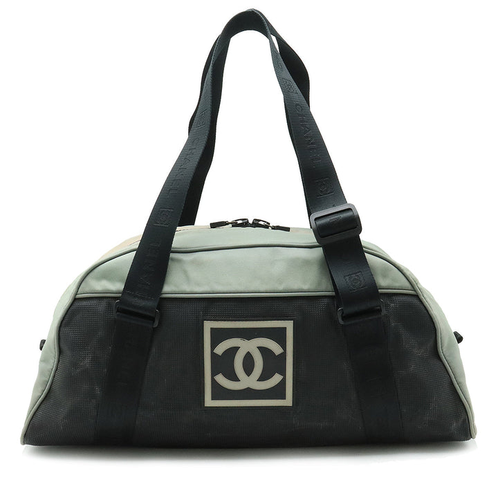 Top Quality Chanel Top Quality Chanel Sports Line Boston Bag Shoulder Bag Cocomark Nylon Canvas Karki Black A19976