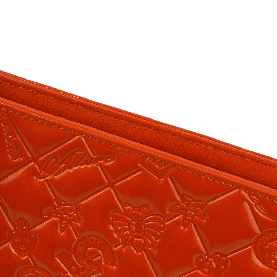 Top Quality Chanel Orange Patent Leather Icon Chain Handbag