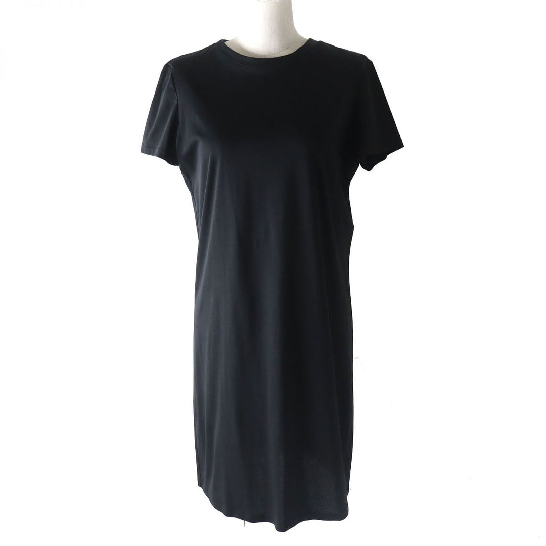 Top Quality Chanel Cotton Short Sleeve Dress Black M