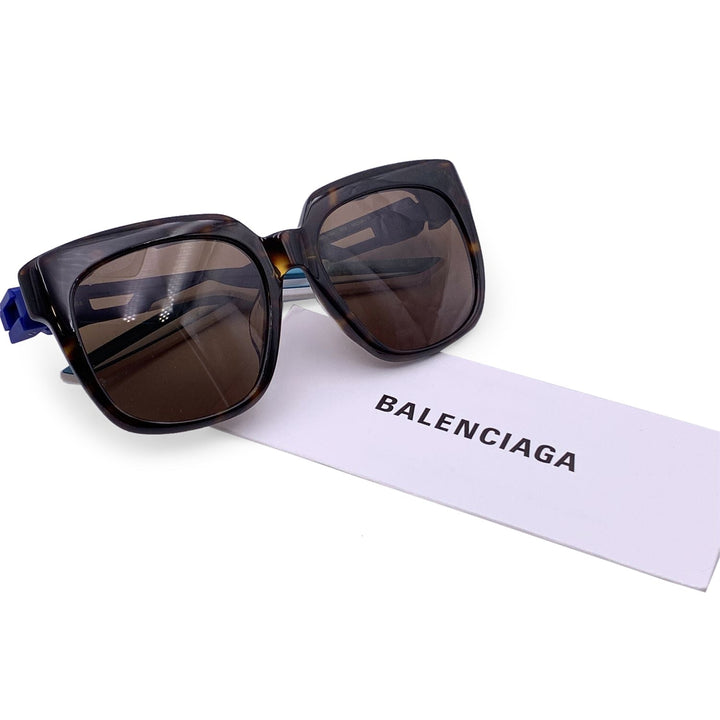 Top Quality Balenciaga Brown Triples Squared Sunglasses Bb0025Sa 55/19 135Mm