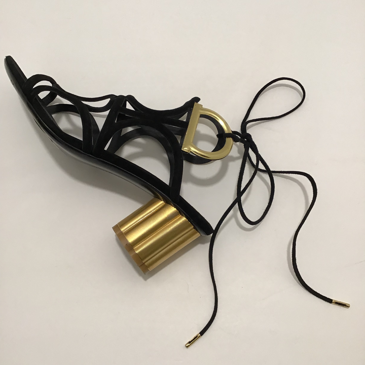 Salvatore Ferragamo Black Cutout Heels Sz 7
