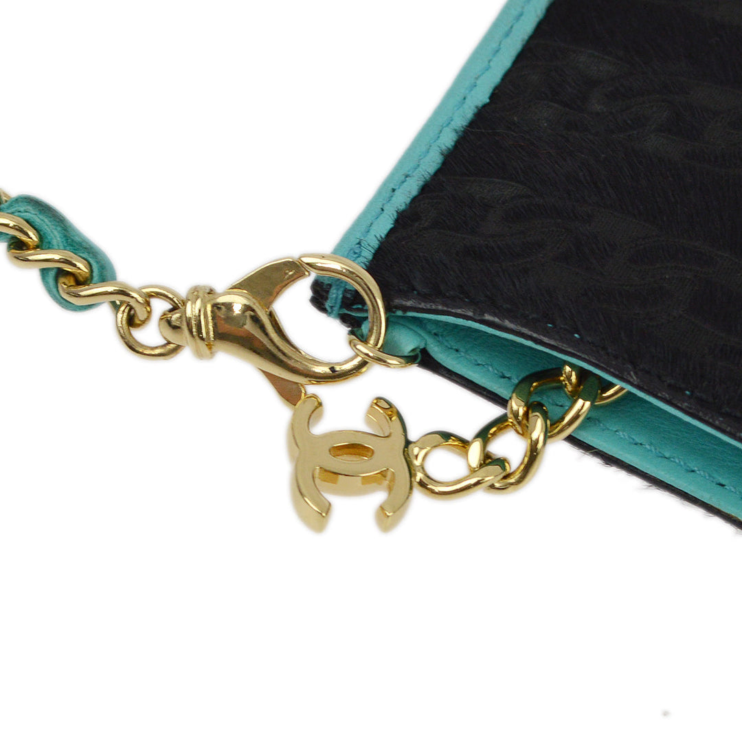 Top Quality Chanel Black Pony hair Chain Handbag