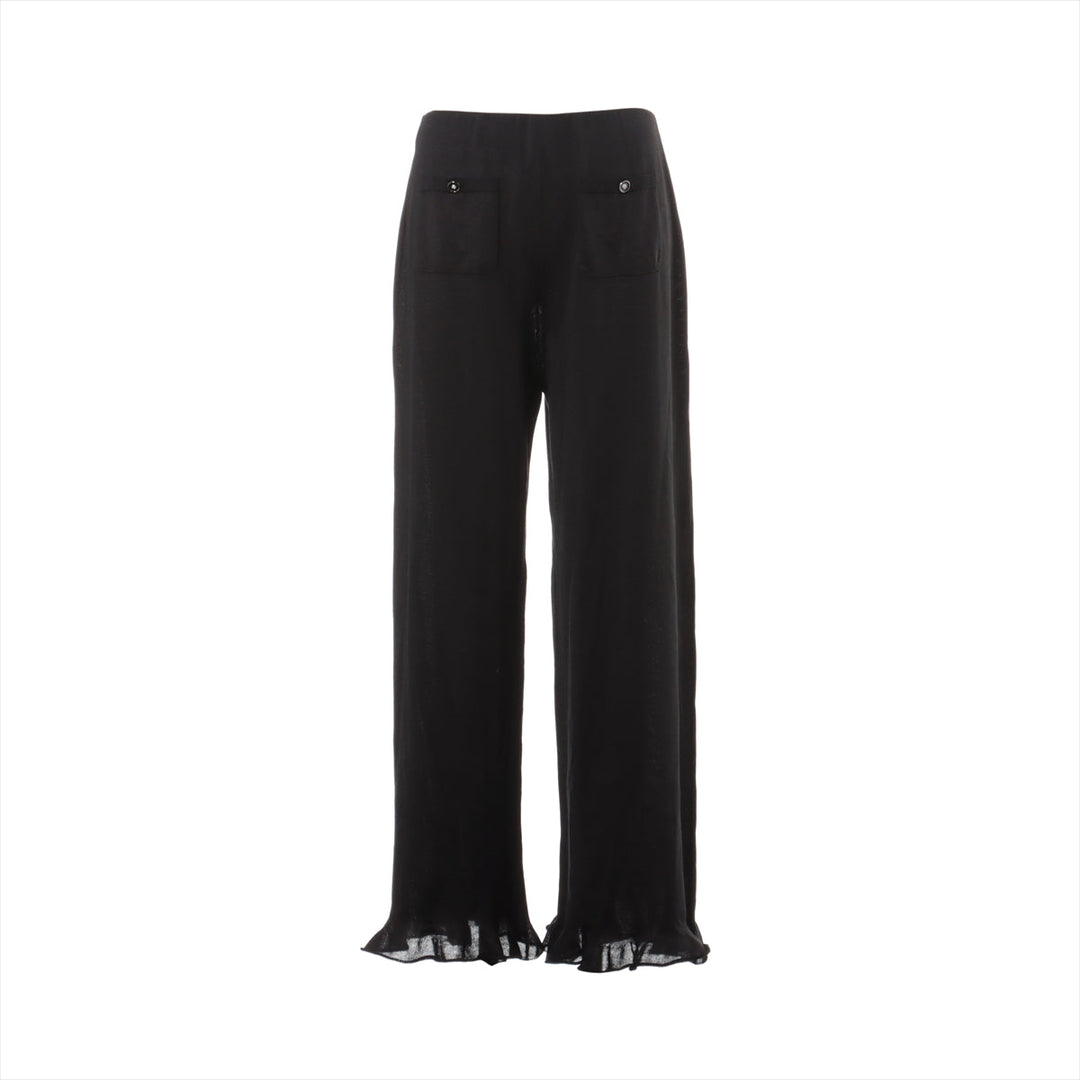 Top Quality Chanel P75 Casimir X Silk Pants 38  Black Ladies