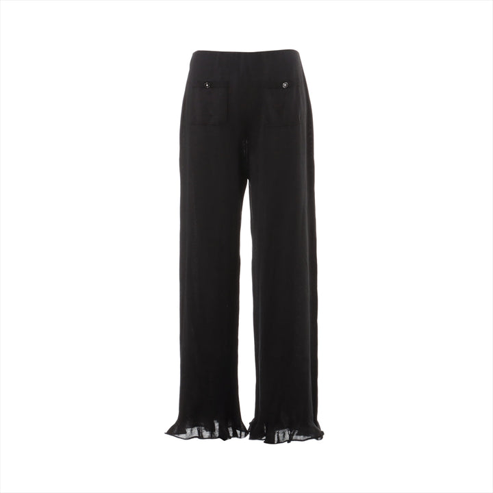 Top Quality Chanel P75 Casimir X Silk Pants 38  Black Ladies