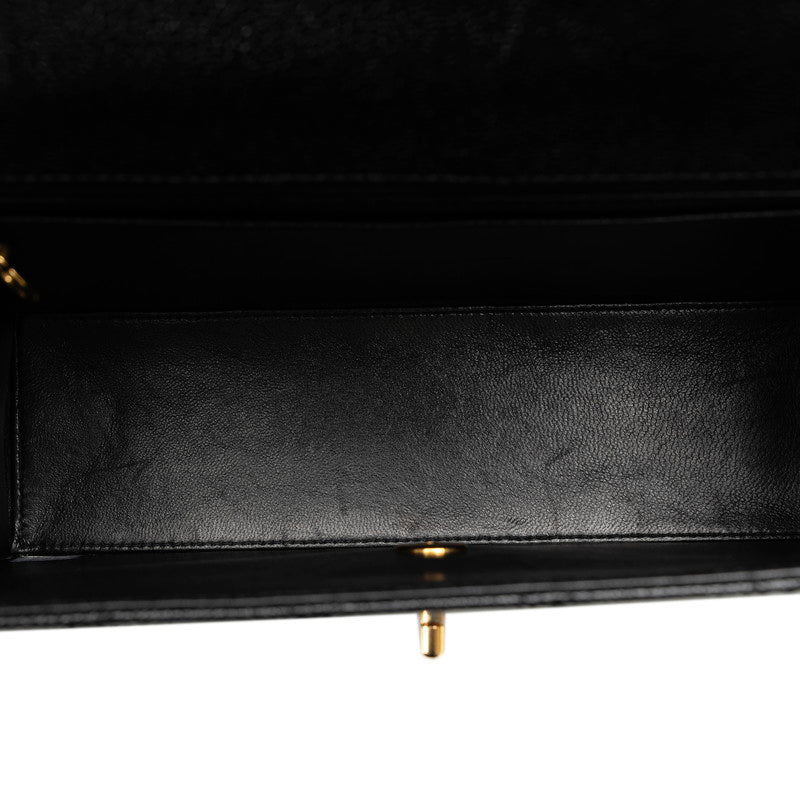 Top Quality Chanel Decamatrasse ingle Flap Gold  Chain Shoulder Bag Black   CHANEL