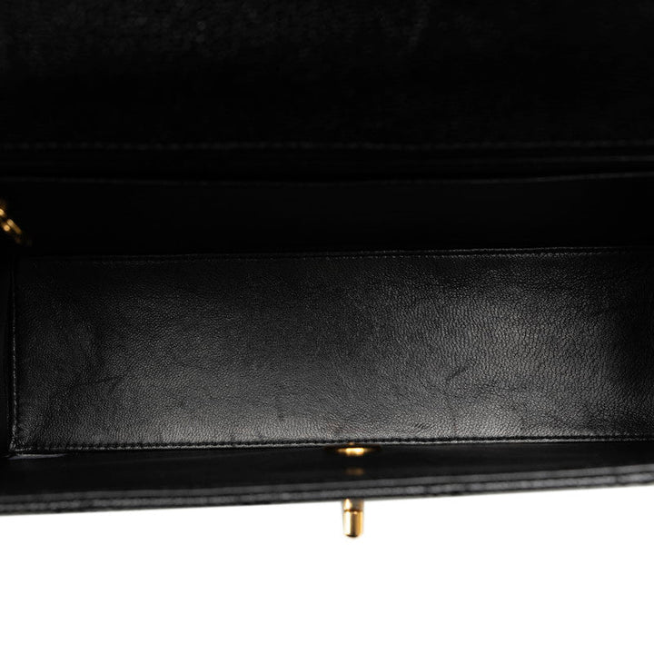 Top Quality Chanel Decamatrasse ingle Flap Gold  Chain Shoulder Bag Black   CHANEL