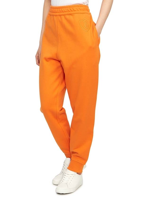 Burberry Logo Patch Cotton Track Pants Orange