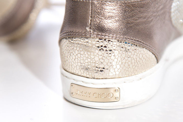 Jimmy Choo Gold Miami Sneakers SZ 37