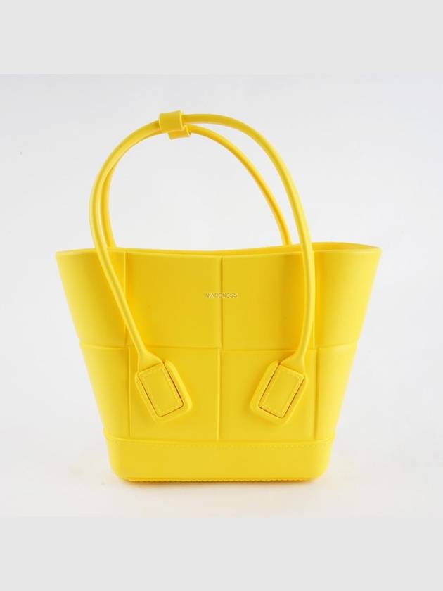 Bottega veneta Arco Mini Rubber Tote Bag Lemon
