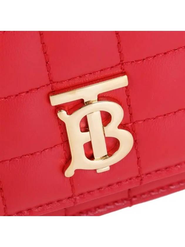 Burberry Lola Quilted Shoulder Bag Red