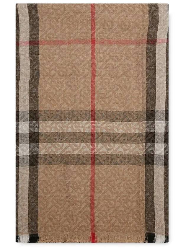 Burberry Jacquard Check Pattern Scarf Beige
