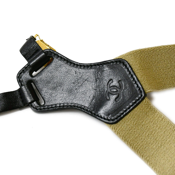 Top Quality Chanel Suspenders Beige Small New