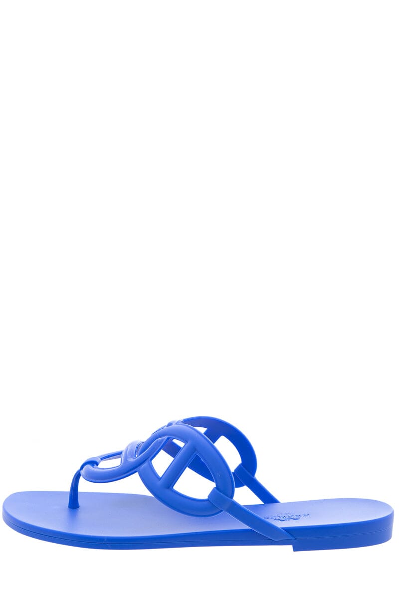 Hermès Blue Egerie Sandals SZ 40