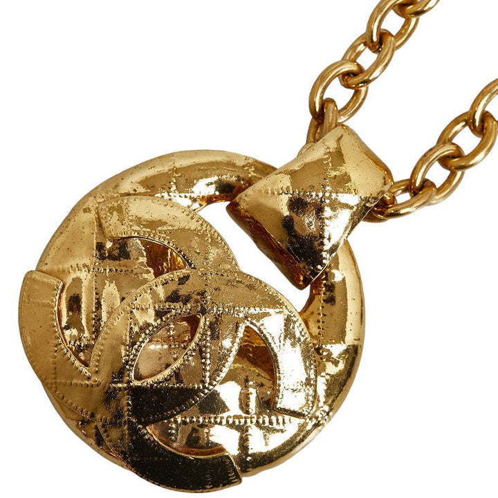 Top Quality Chanel vintage cocomark big mattress chain necklace gold makeup ladies Chanel