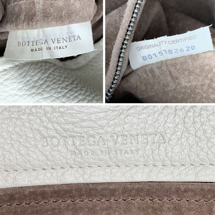 Bottega veneta White Intrecciato Leather Woven Tote Bag