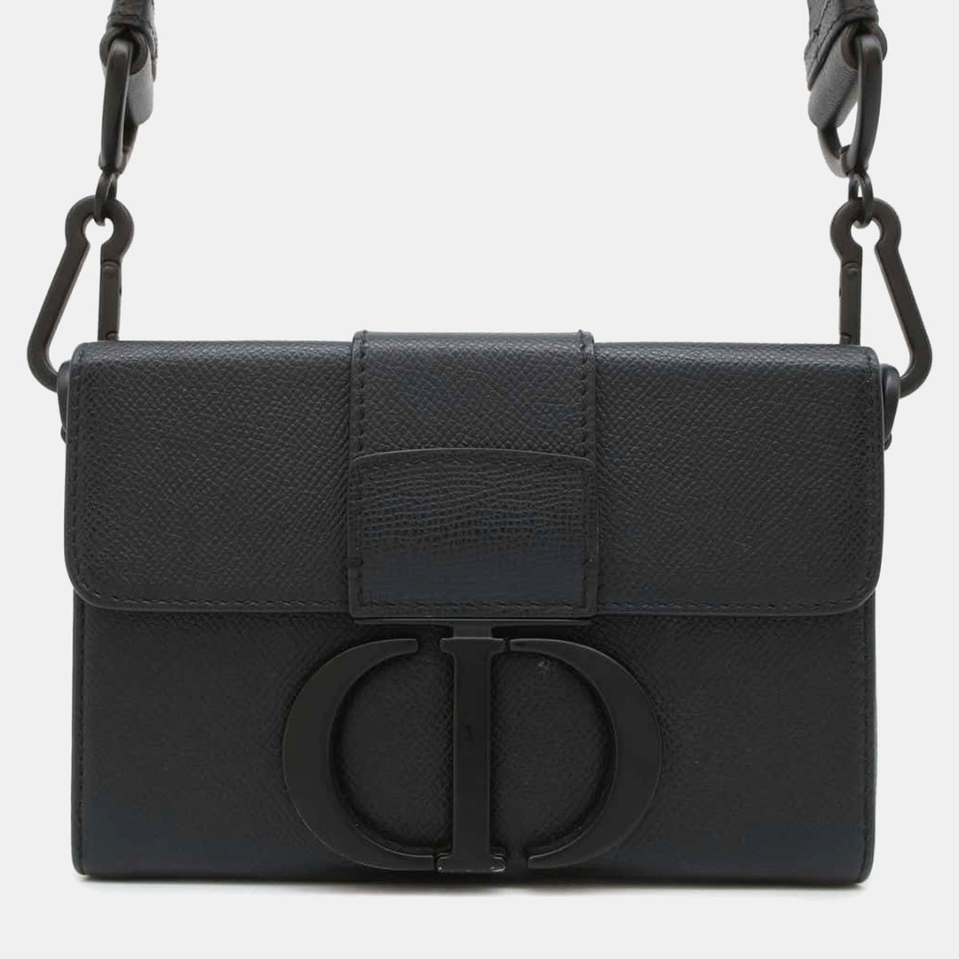 Top quality Dior Black Leather Montaigne 30 Shoulder Bag
