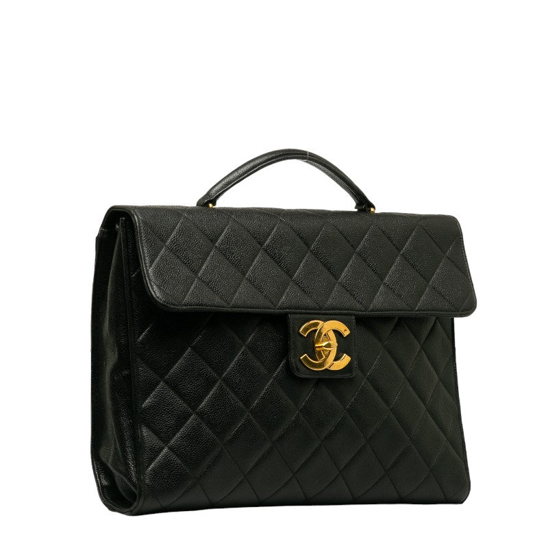 Top Quality Chanel Top Quality Chanel MATRESSE HANDBACK CABIAS SKIN BLACK LADY'S WORKSHOP