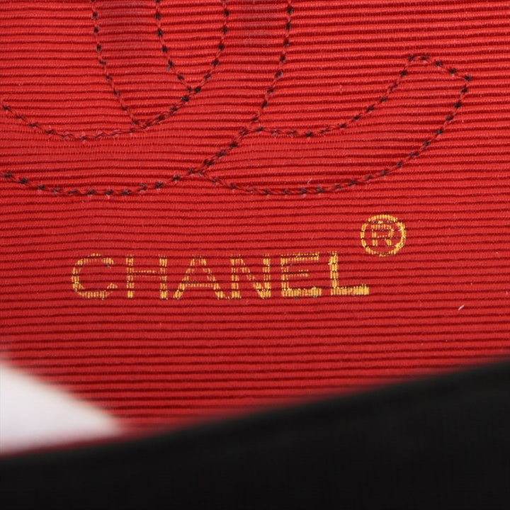 Top Quality Chanel Matrasse Cotton Double Flap Double Chain Bag Black Gold  0st