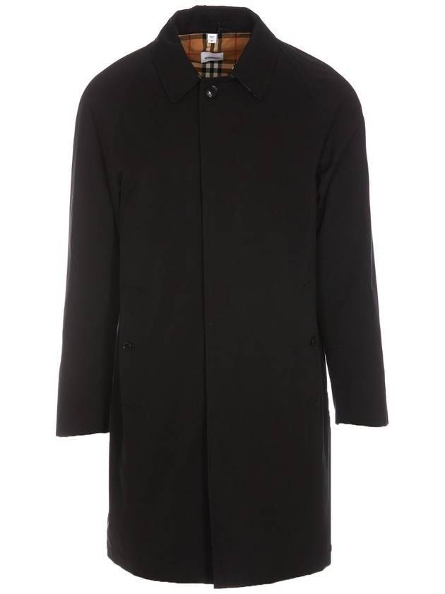 Burberry Men's Camden Cotton Gabardine Car Trench Coat Black