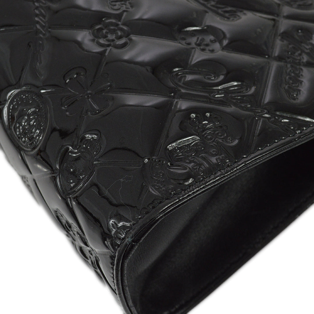 Top Quality Chanel * 2009-2010 Black Patent Leather Icon Handbag