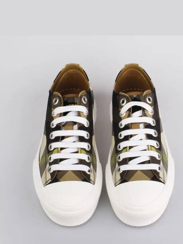Top Quality Burberry ExaGGerated Check Cotton Low Top Sneakers