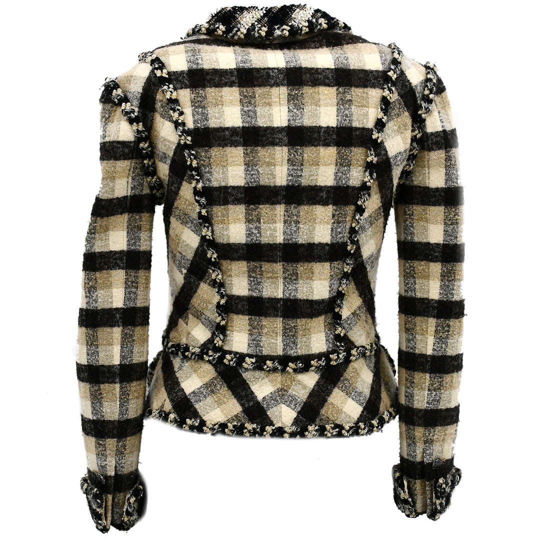 Top Quality Chanel Single Breasted Jacket Beige 06A #36
