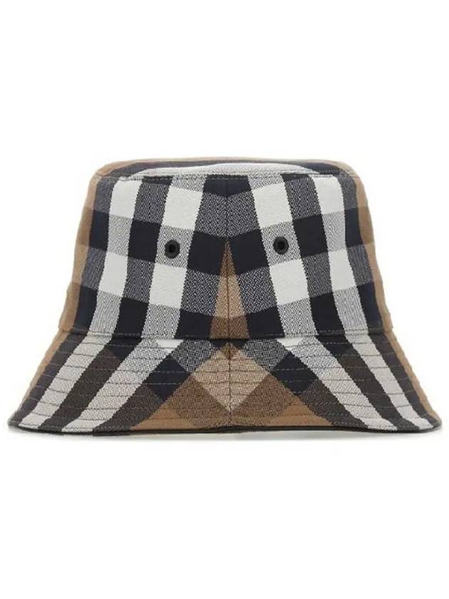 Burberry Checked Cotton Bucket Hat Brown