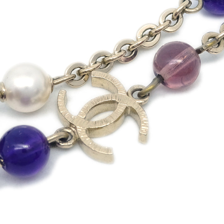 Top Quality Chanel Stone Artificial Pearl Chain Necklace 07A