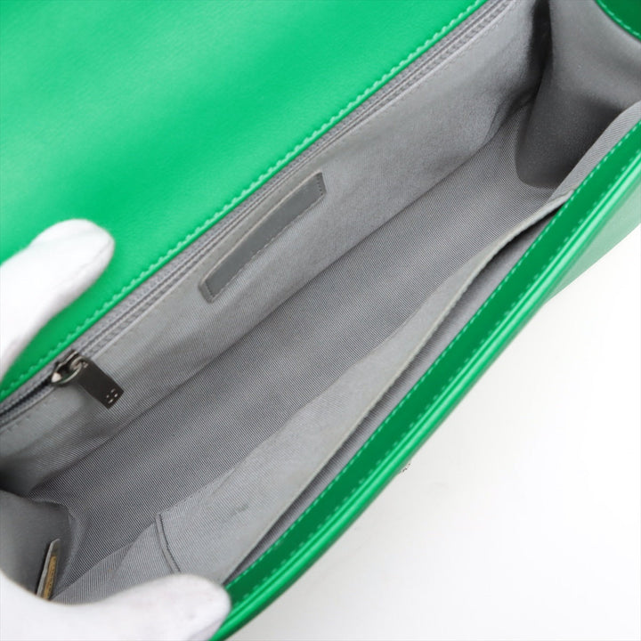 Top Quality Chanel Boy Top Quality Chanel 28   Chain Shoulder Bag Green Gummetal Gold  20th A92193