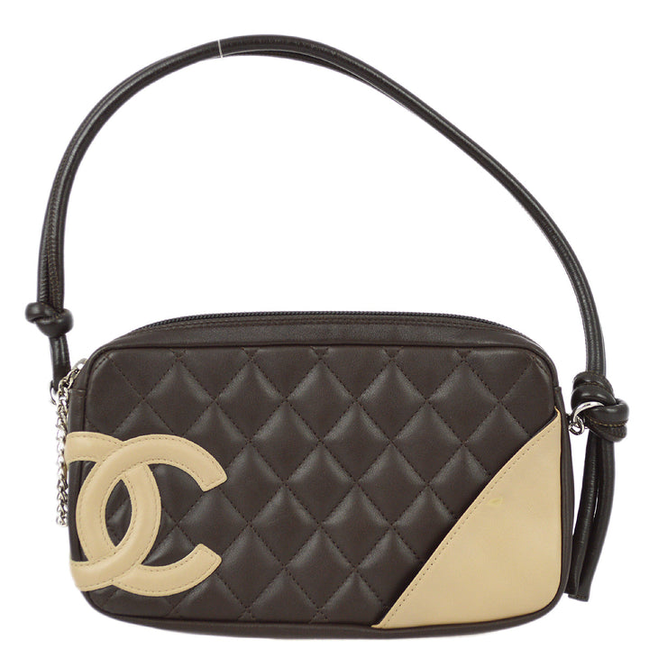 Top Quality Chanel 2004-2005 Brown Beige Calfskin Cambon Ligne Handbag