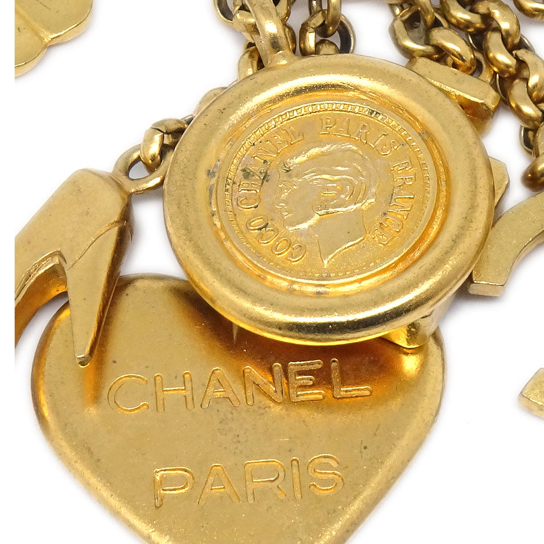 Top Quality Chanel Icon Gold Chain Pendant Necklace 95A