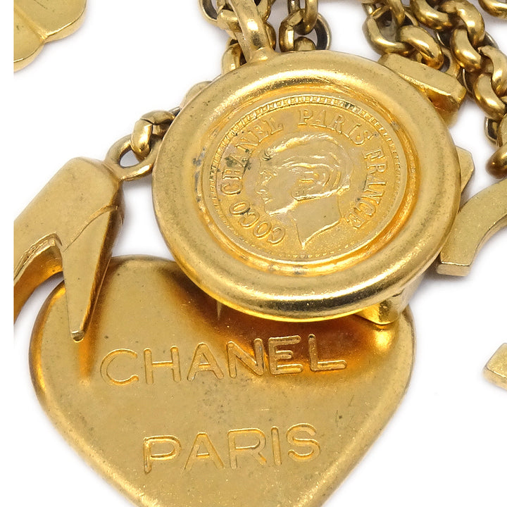 Top Quality Chanel Icon Gold Chain Pendant Necklace 95A
