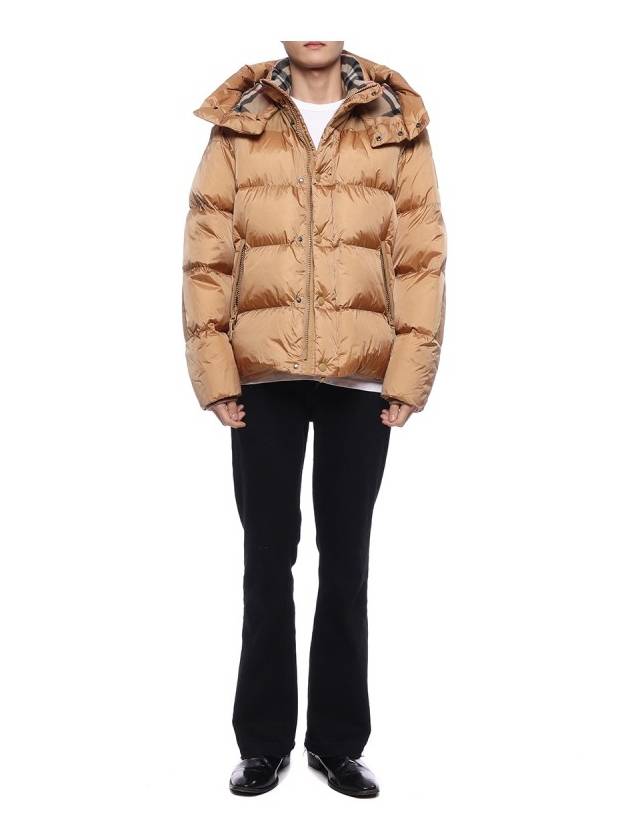 Burberry Detachable Sleeve Hooded Padding Beige