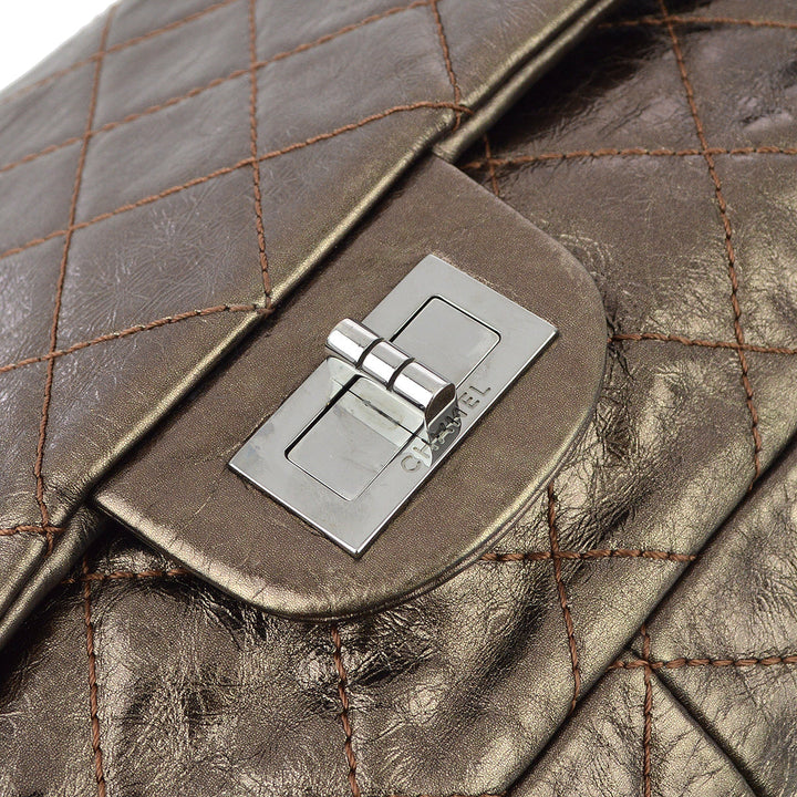 Top Quality Chanel Brown Lambskin 2.55 Classic Double Flap Shoulder Bag