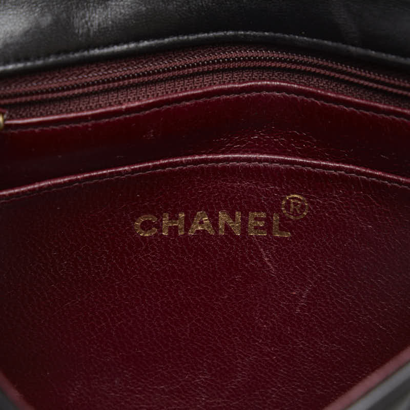 Top Quality Chanel Mini Flap Chain Shoulder Bag in Lambskin Black