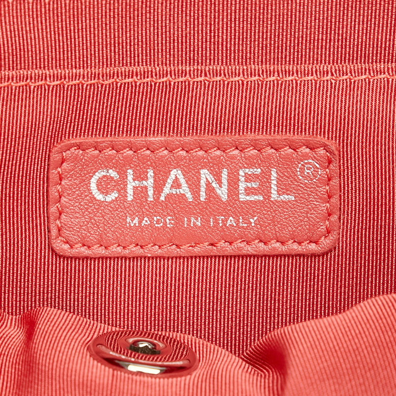 Top Quality Chanel Matrases Coco Rucksack Backpack Red Silver   Chanel