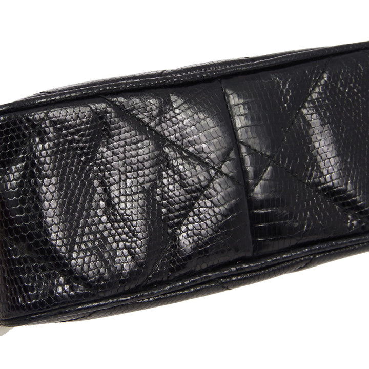 Top Quality Chanel * 1986-1988 Black Lizard Mini Camera Bag