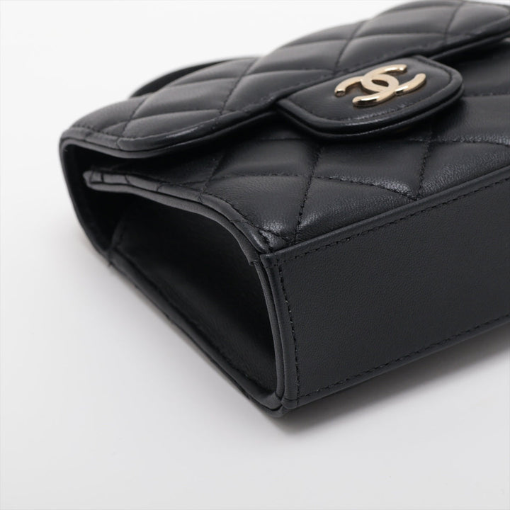 Top Quality Chanel Lambskin  Chain Shoulder Bag Black G