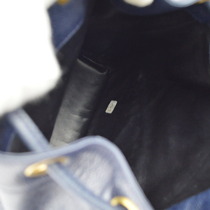Top Quality Chanel Navy Caviar Triple CC Bucket Shoulder Bag