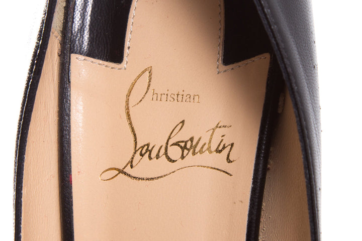 Christian Louboutin Black Studded Heels SZ 38