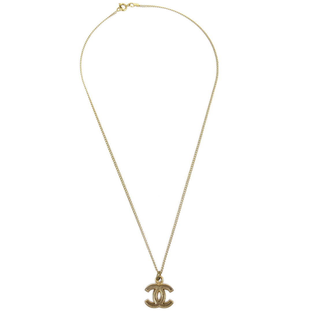 Top Quality Chanel CC Chain Pendant Necklace Gold 04A