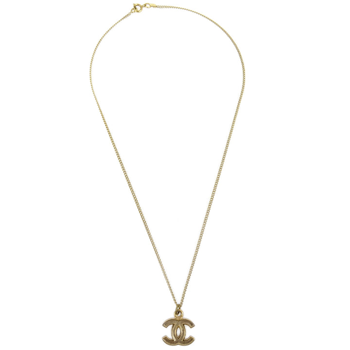 Top Quality Chanel CC Chain Pendant Necklace Gold 04A