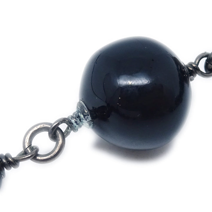 Top Quality Chanel CC Necklace Black 10C