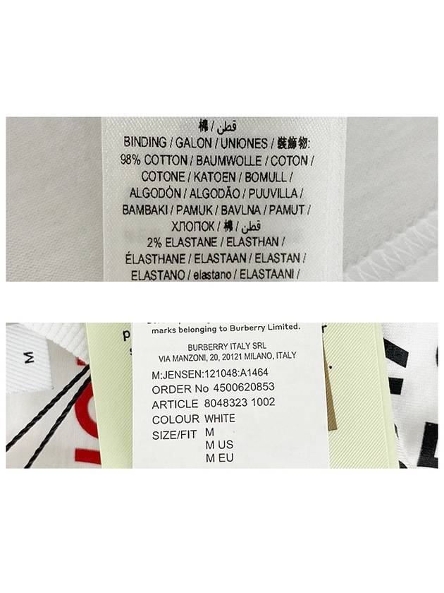 Burberry Location Short Sleeve T-Shirt White