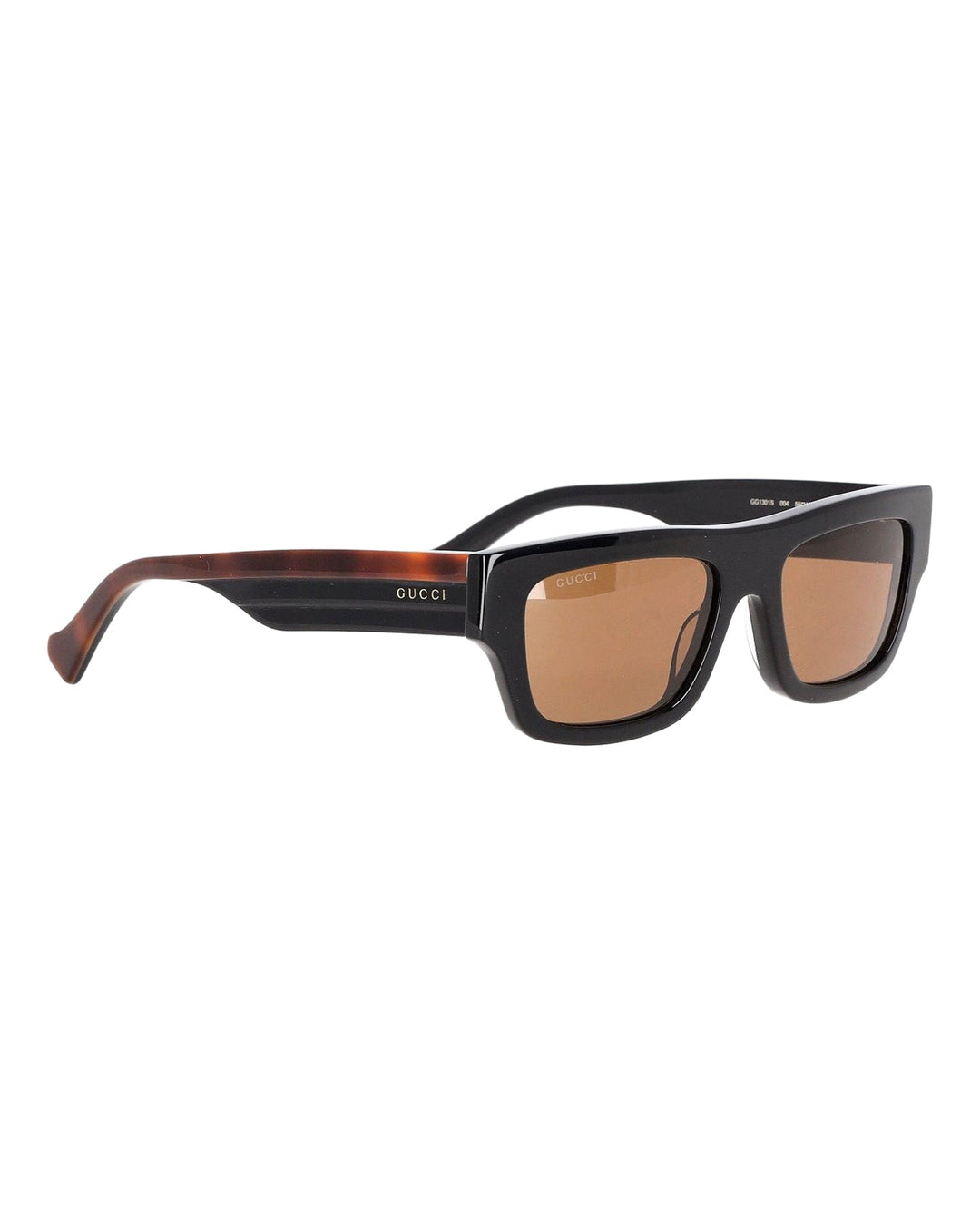 Gucci GG1301S Rectangular-Frame Sunglasses in Black Acetate