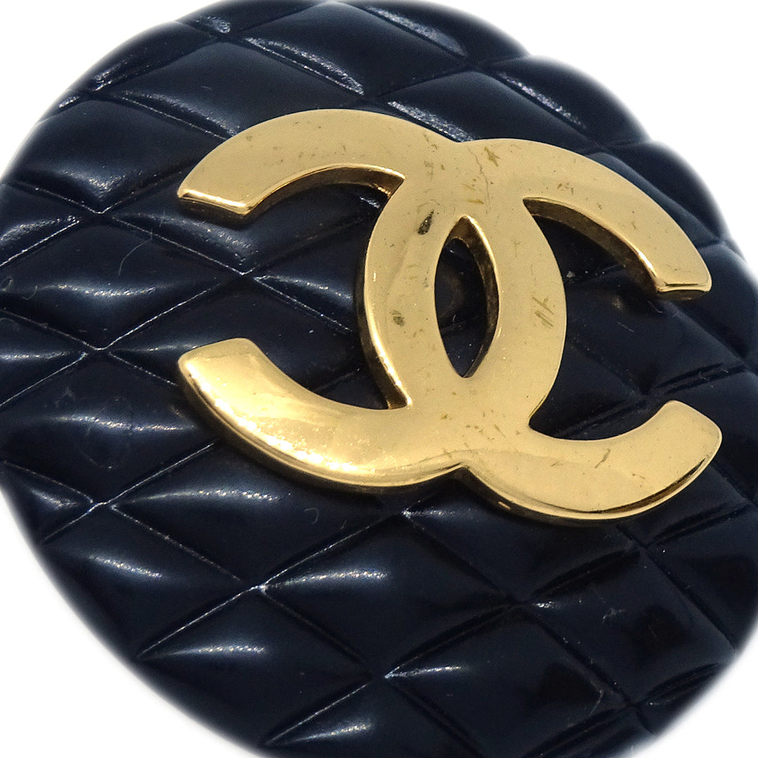 Top Quality Chanel 1993 Earrings Clip-On Gold Black
