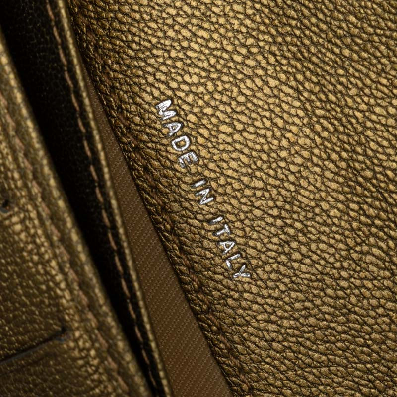 Top Quality Chanel Cocomark Three Folded Wallet Long Wallet Metal Curry Leather  CHANEL