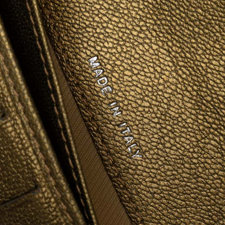 Top Quality Chanel Cocomark Three Folded Wallet Long Wallet Metal Curry Leather  CHANEL
