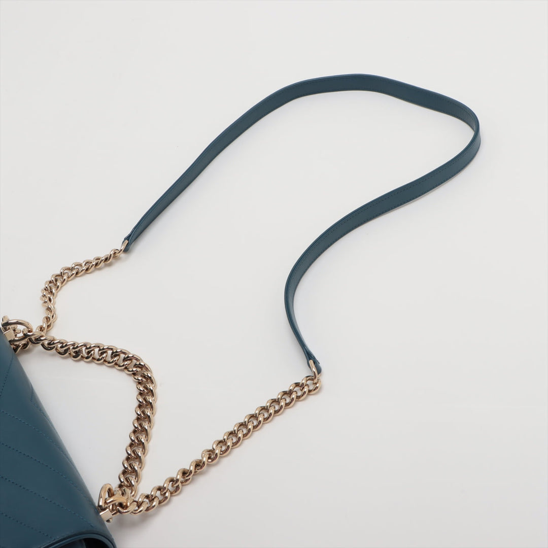 Top Quality Chanel Chevron in Chain Shoulder Bag Blue G