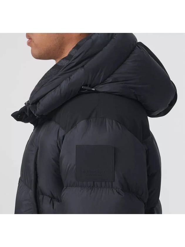 Burberry Logo Applique Nylon Padding Charcoal Grey